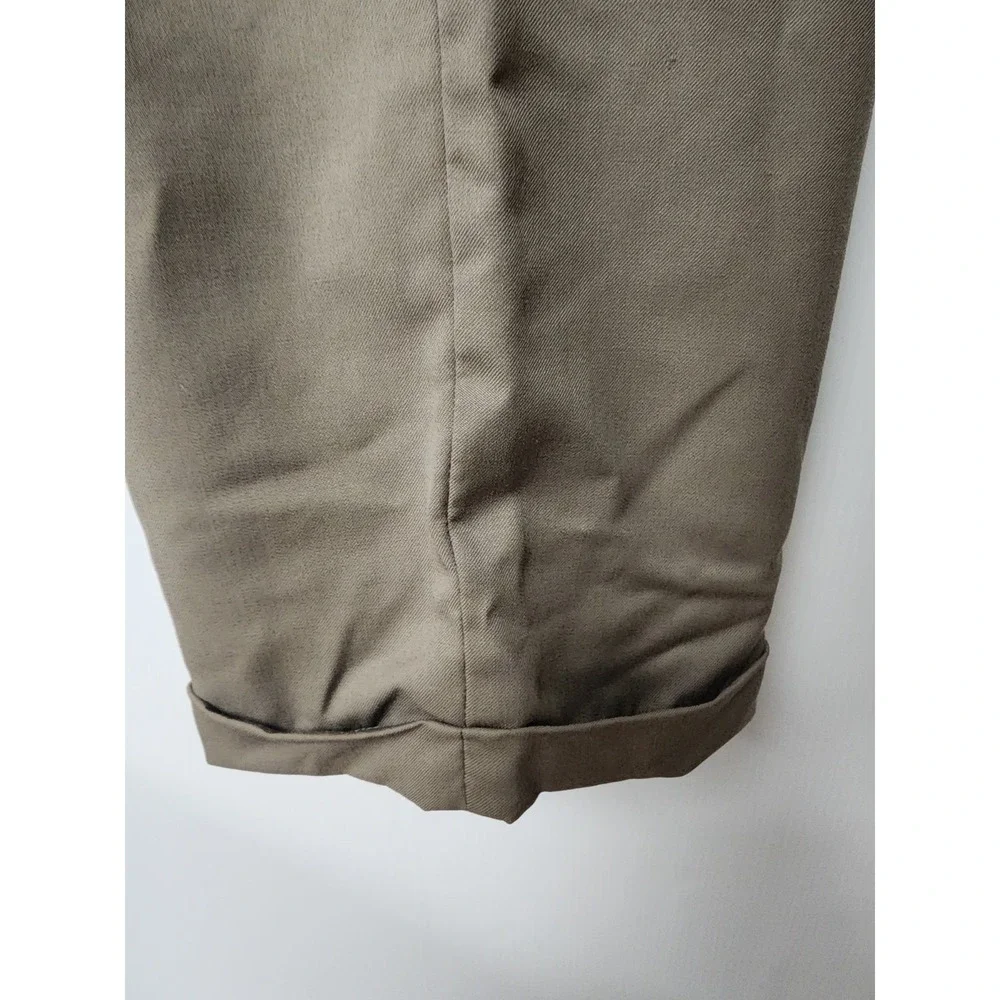 Lanificio Gallo & Figli Mens Super 100'sPleated Front Khaki Dress Pants  36 x 28